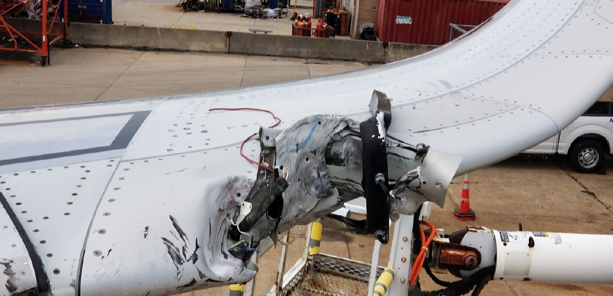 NTSB  Final  report  suggests  captain’s  excessive  left  rudder pedal  input  during  the  takeoff  ground  roll  resulted  in  the  left  wingtip  striking  the  ground !