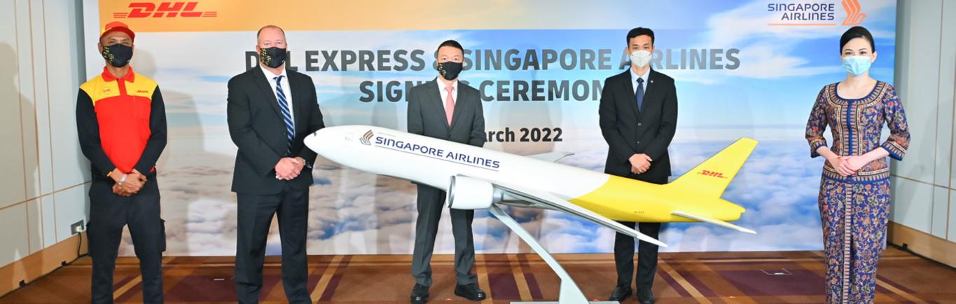 CM agreement takes shape ! First  Dual  Singapore Airlines - DHL  Livery  B777-F  aircraft  started  it's  test flights  !