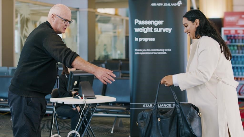 Air New Zealand  To  Weigh Passengers  Voluntarily  In  A  Survey  That’s  Required  By The  Civil  Aviation  Authority .