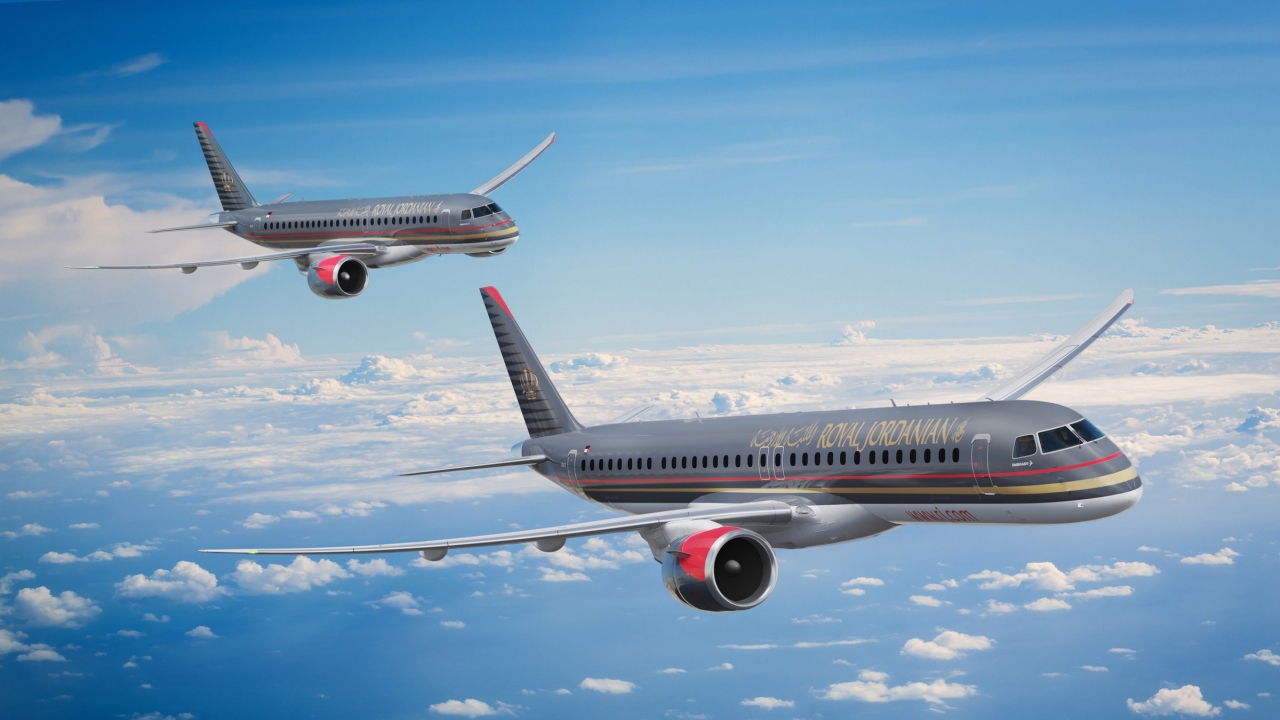 Embraer and Royal Jordanian Airlines signed  Pool Programme Agreement For a  Fleet of eight  E190-E2 and E-195-E2 jets. 