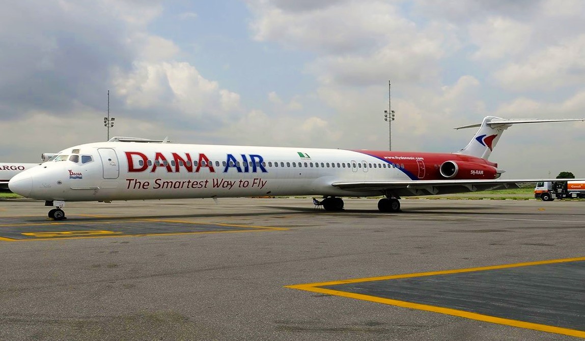 Dana Air Sacks  Over  1,000 Workers Following  AOC  Suspension Owing to MD-82 Aircraft Runway Excursion Last month.