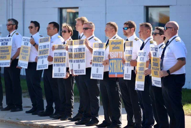 Allegiant Air Pilots Vote for Strike Authorization, Quality of life and Compensation Improvements Aimed.