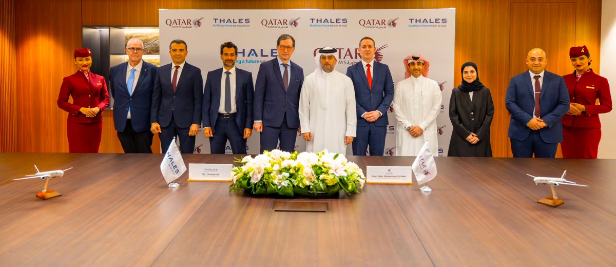 Qatar Airways to partner Thales for the establishment of the IFE equipment service center in Doha.