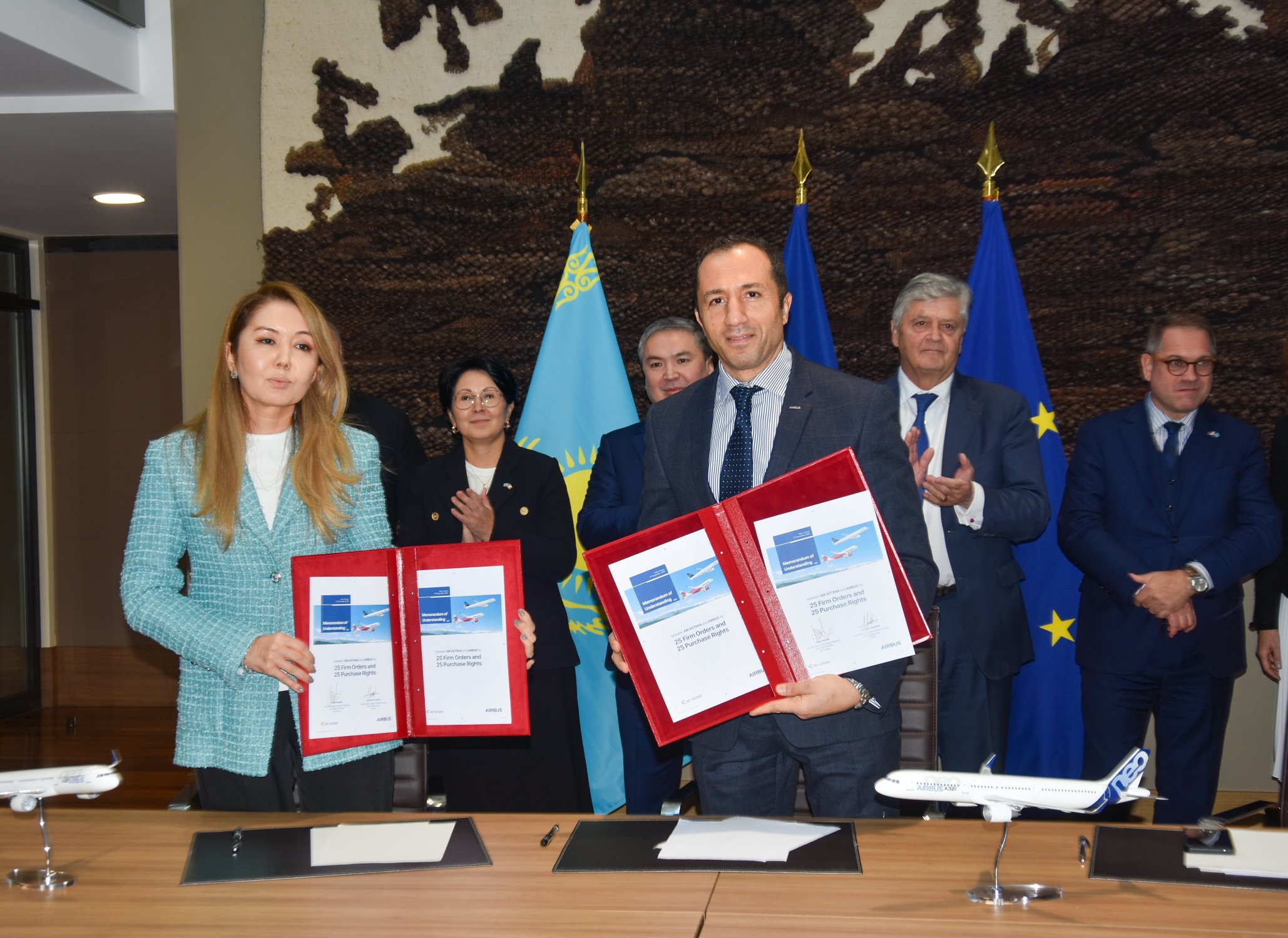 Confirmed By Kazakh Transport Ministry, Kazakhstan will acquire 25 Airbus A320neo aircraft with an option for 25 more.