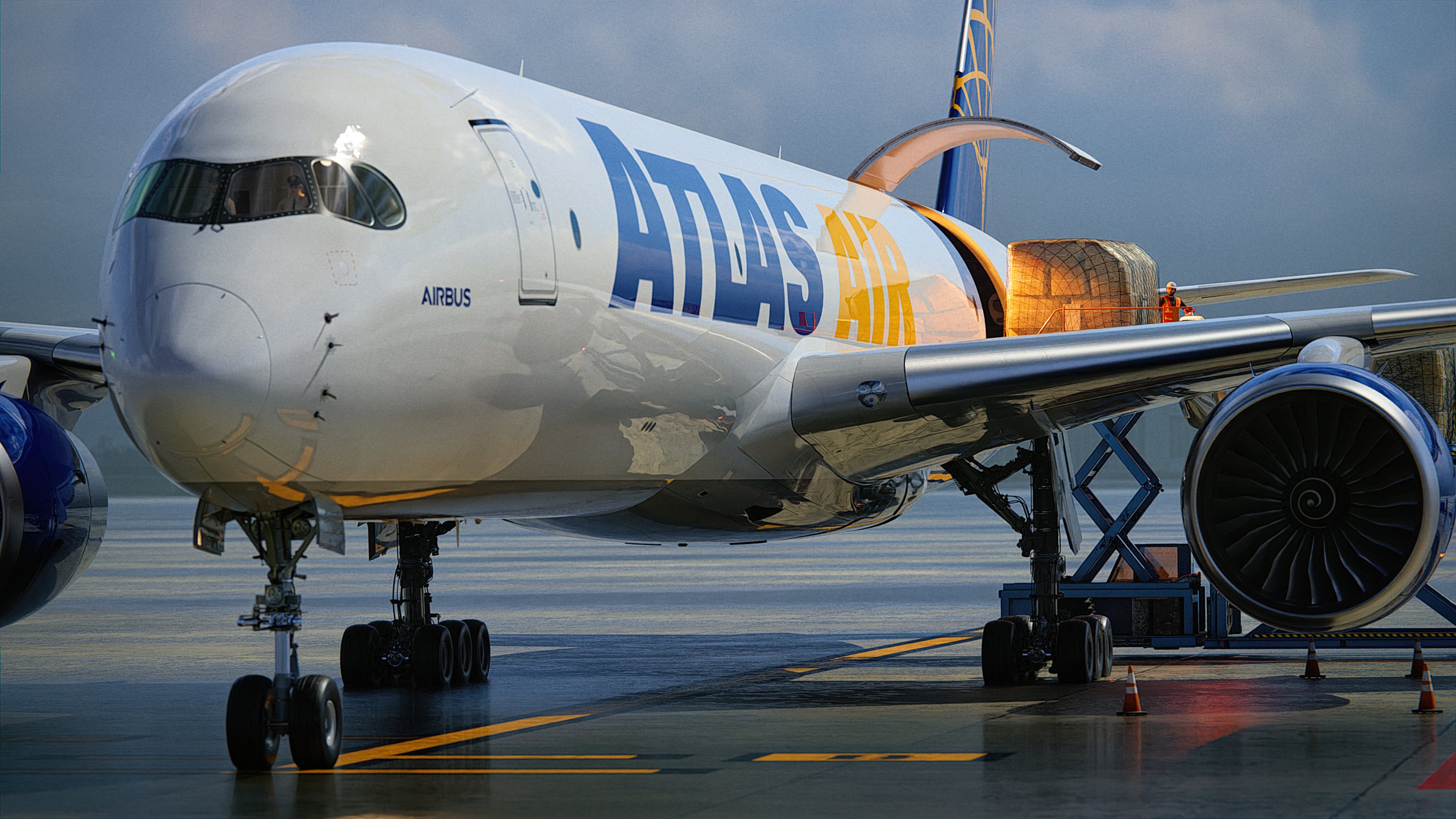Atlas Air placed a record order for 20 Airbus A350F freighters, with options for 20 more.