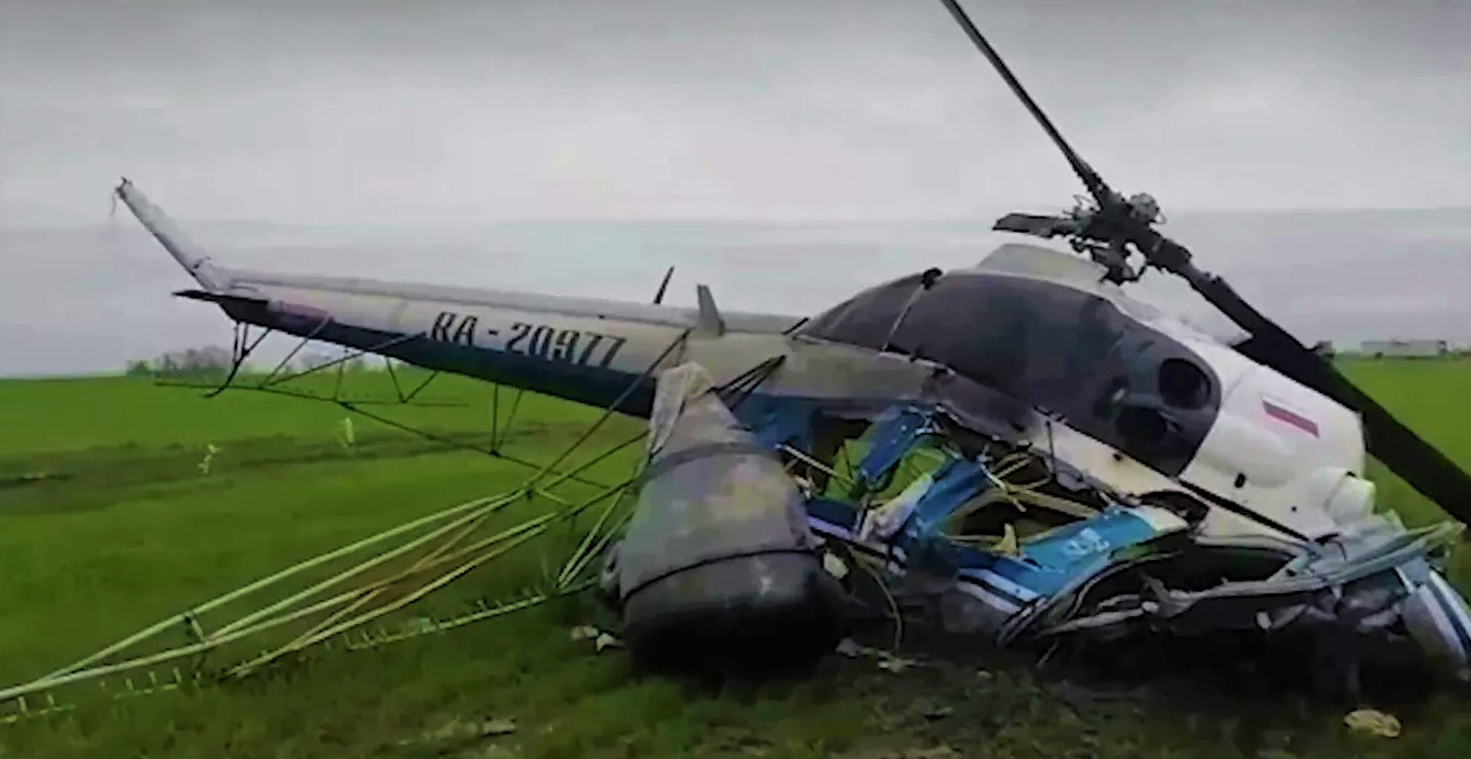 One  fatality  confirmed,  when  Mil -Mi-2  helicopter  crash landed  during  field irrigation works in southern Russia Today.