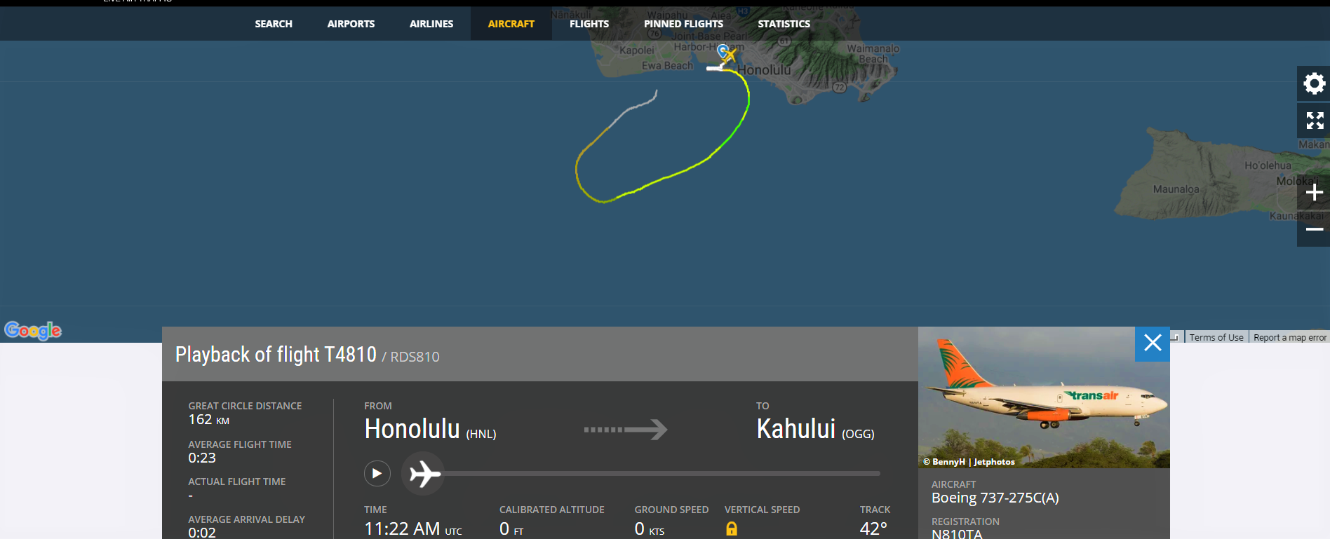 46 years old B737-200C freighter of Transair ditches off the coast of Kalaeloa Airport, both the pilots rescued ! 