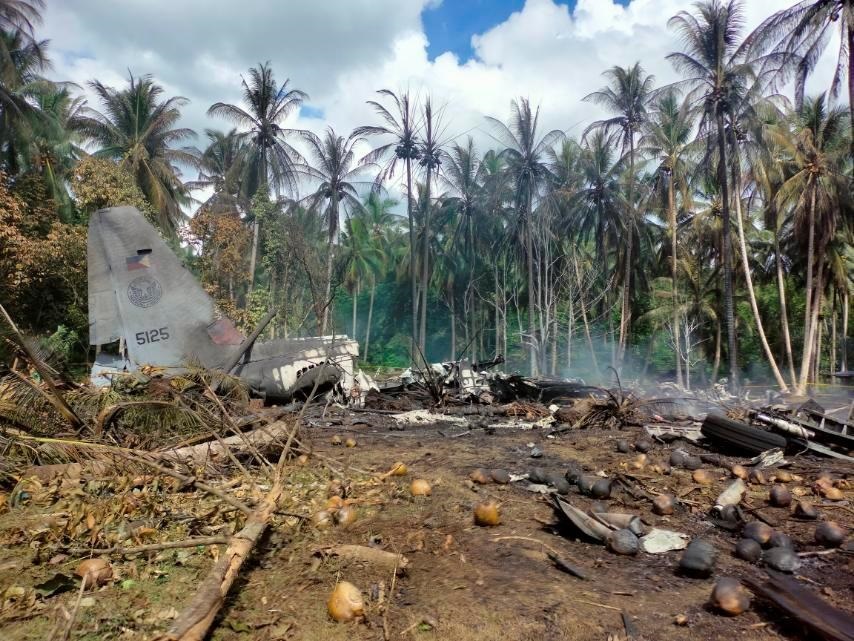 33 years old Philippine Air Force (PAF) Lockheed C-130H Hercules aircraft crashed at Patikul-Sulu killing 17  out of 92 onboard.