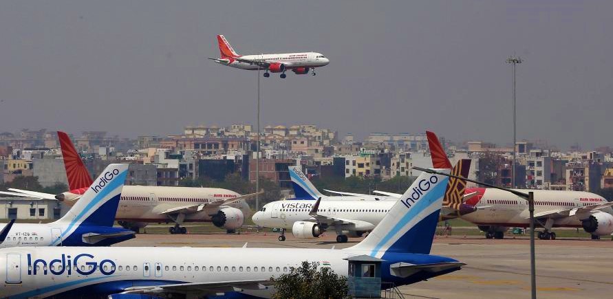 Indian  Government  Allows  airlines  to  operate  a  maximum  of  65 per cent  of  their  pre-Covid  domestic  flights .