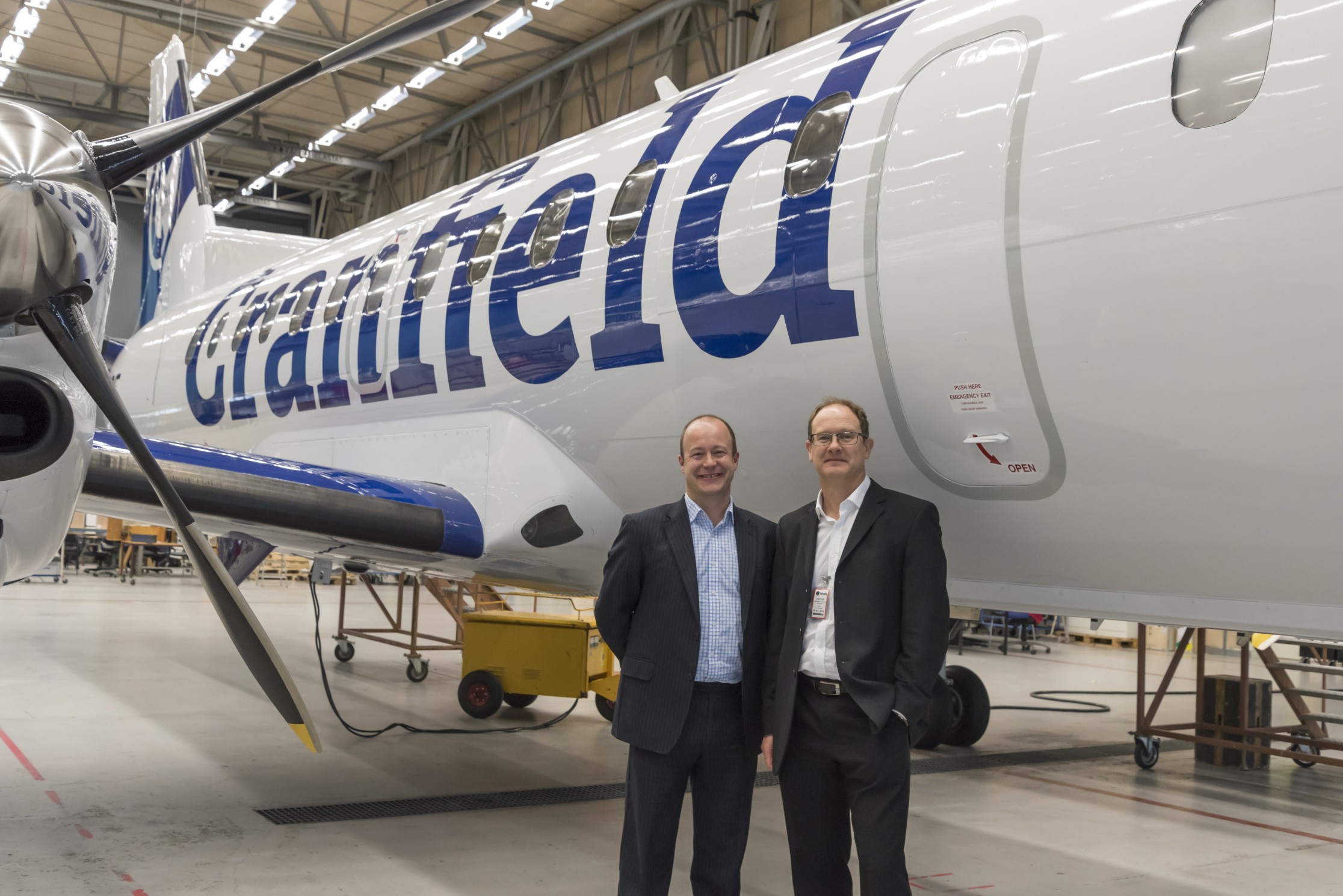 Bedfordshire, UK based Cranfield University Welcomes the New Saab340B flying laboratory and classroom.