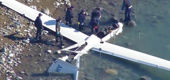 A  'Schempp-Hirth Arcus M'  motor  glider  crashed  into  a  river  near  Biei  town , Hokkaido ,  Japan  on  a  training  flight , killing two ! !