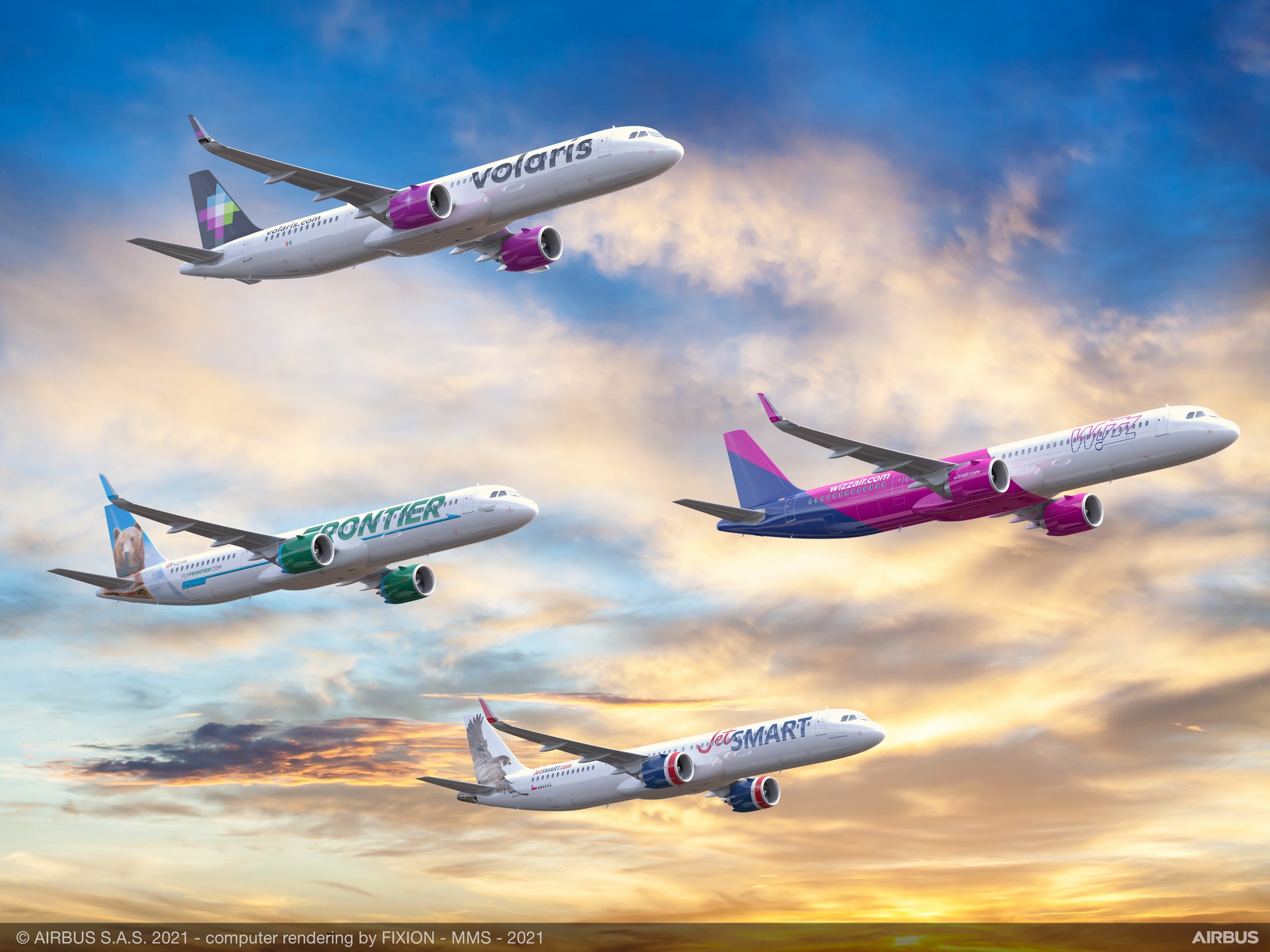 Its Raining Orders in Dubai - Under joint Indigo Partners agreement , Wizz Air , Frontier , Volaris  and JetSMART  ,  Indigo  Partners  portfolio  airlines  have  ordered  255 additional A321neo Family aircraft !