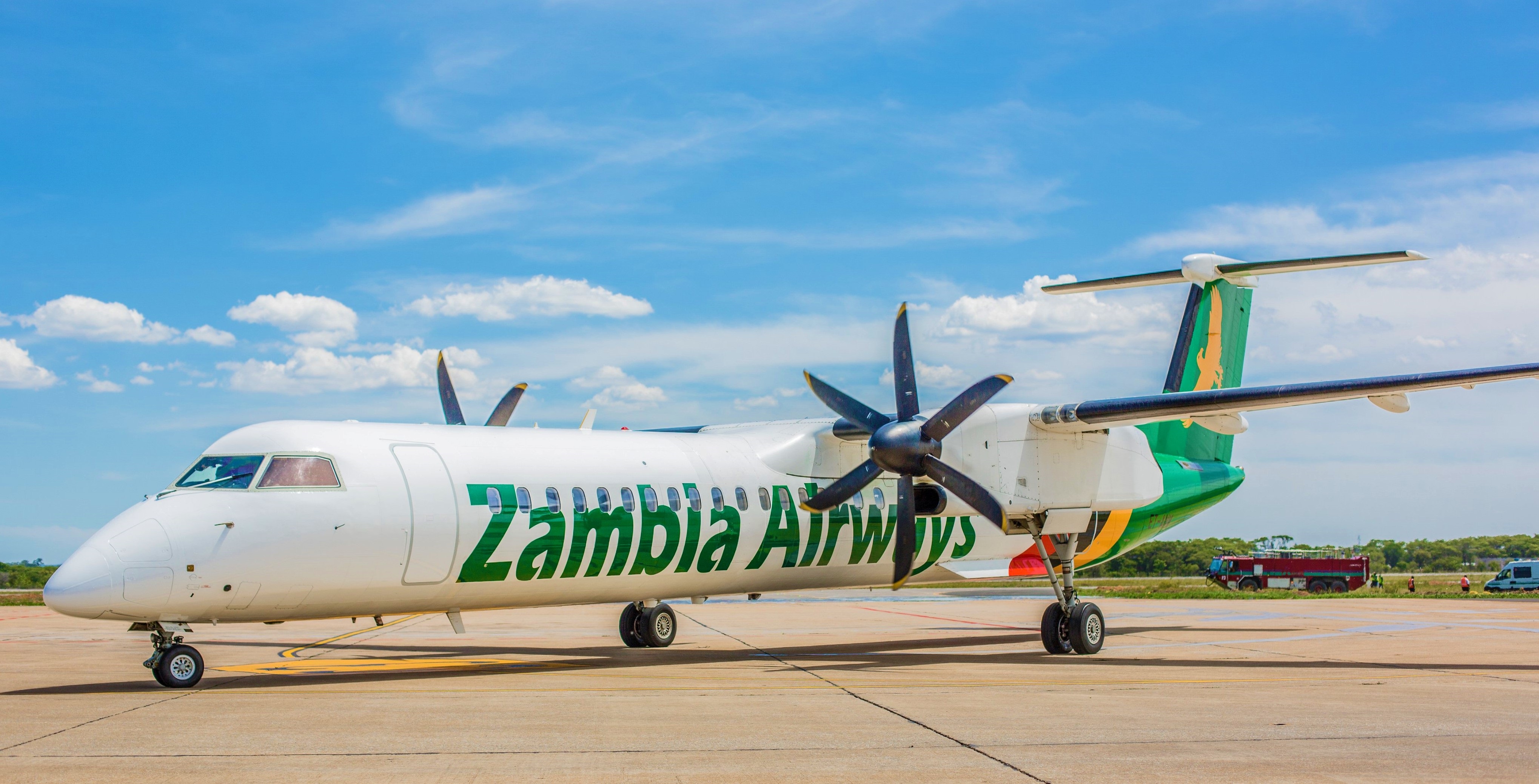 With  a  stake  of  45 percent  ,  Ethiopian  Airlines  becomes  a  partner  to  the  Launch  of  Zambia  Airways , 1st  Bombardier Dash 8 Q-400  arrived  !