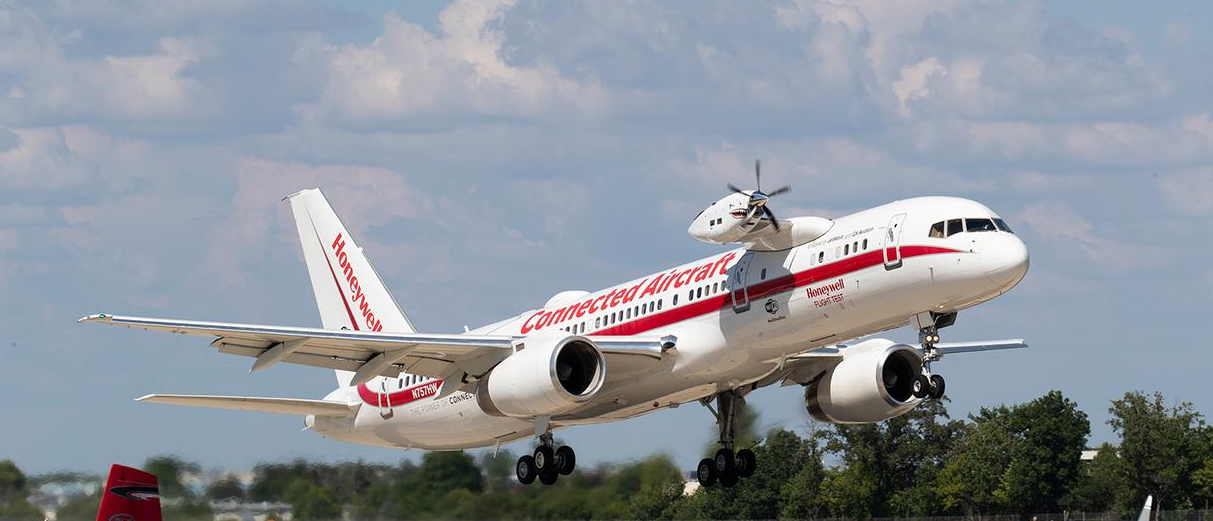 Honeywell’s  Iconic  Boeing  757-200  testbed turned  40 this  month  ! They say , it's  Just  warming  Up  !